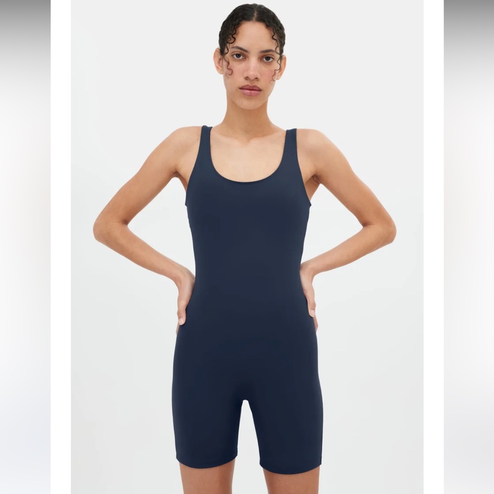 Girlfriend Collective Black Bike Unitard